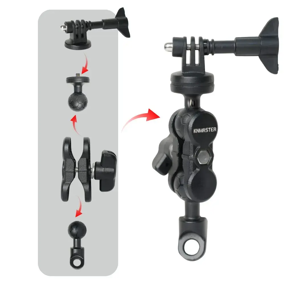 KNMASTER MC110 – 360° AYARLANABİLİR MOTOSİKLET AYNA DİBİ AKSİYON KAMERA APARATI