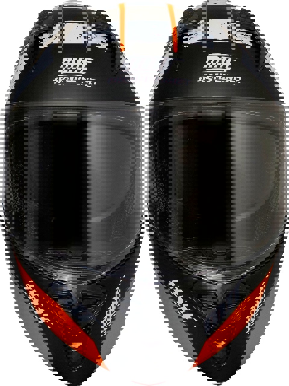 MTS M-966 V2 FC5 SİYAH TURUNCU ÇİZGİLİ ÇENE AÇILIR KASK
