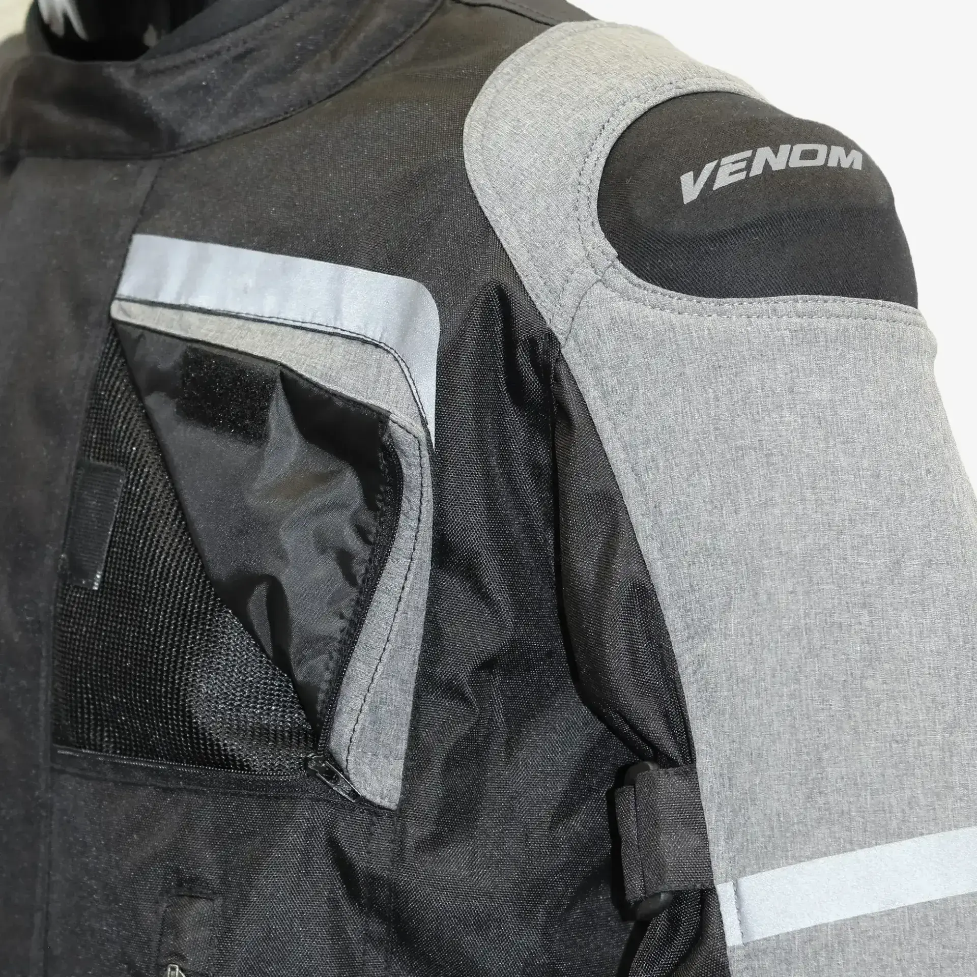 VENOM DISCOVERY - KIŞLIK MOTOSİKLET CEKETİ - SİYAH/GRİ