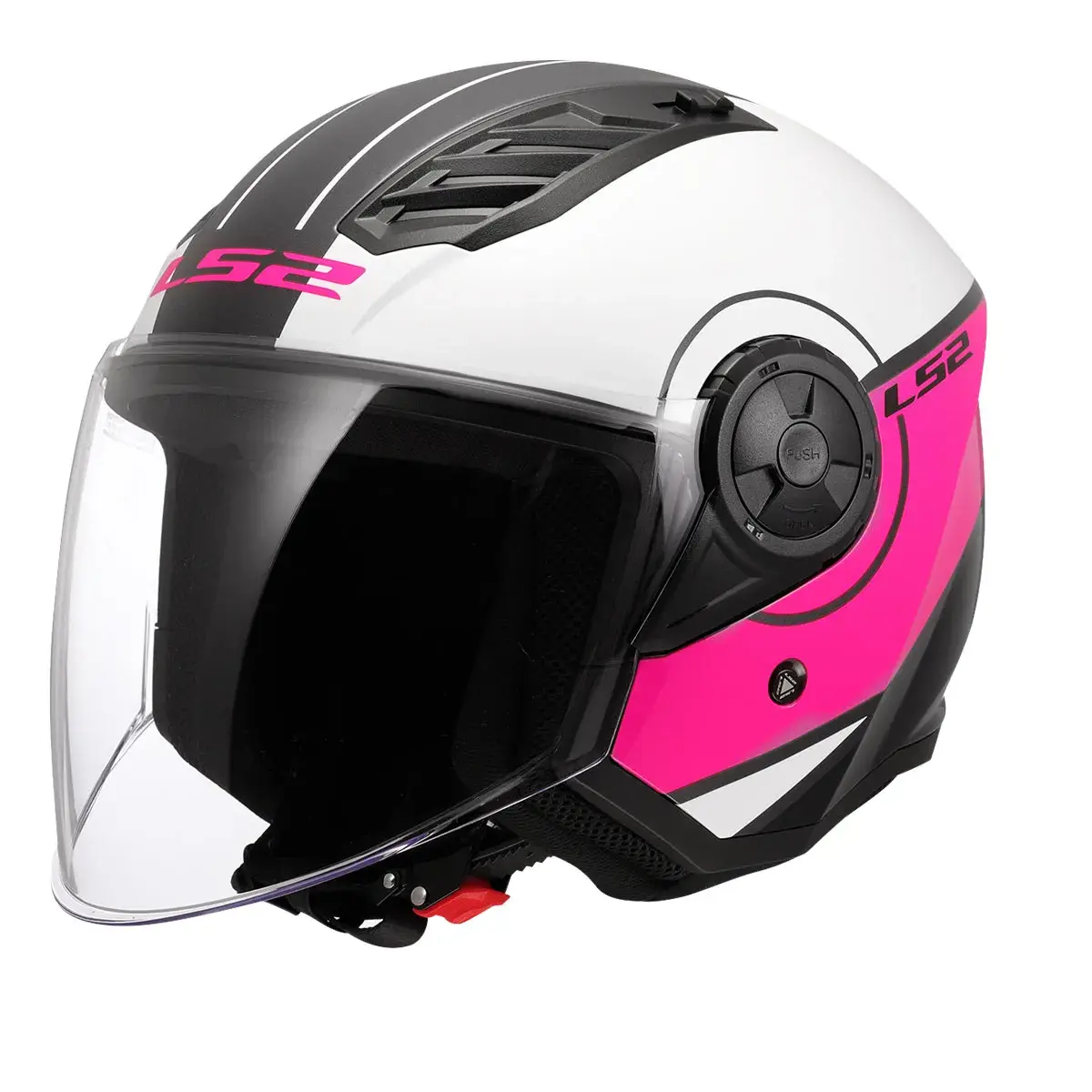 LS2 AIRFLOW 2 COVER BEYAZ-PEMBE KASK