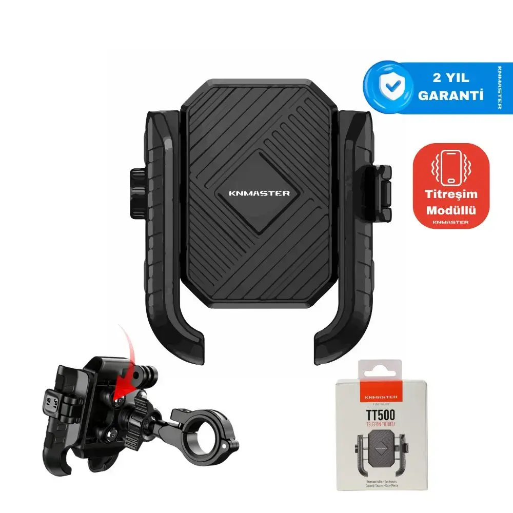 KNMASTER TT-500 TİTREŞİM ÖNLEYİCİLİ MOTOSİKLET TELEFON TUTUCU