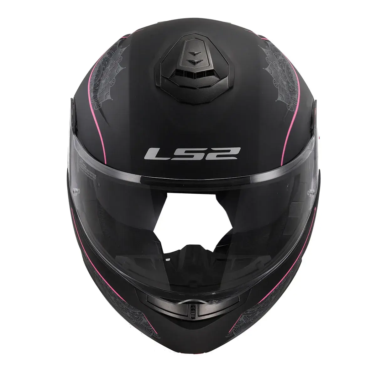 LS2 STROBE 2 LUX MAT SİYAH-PEMBE KASK