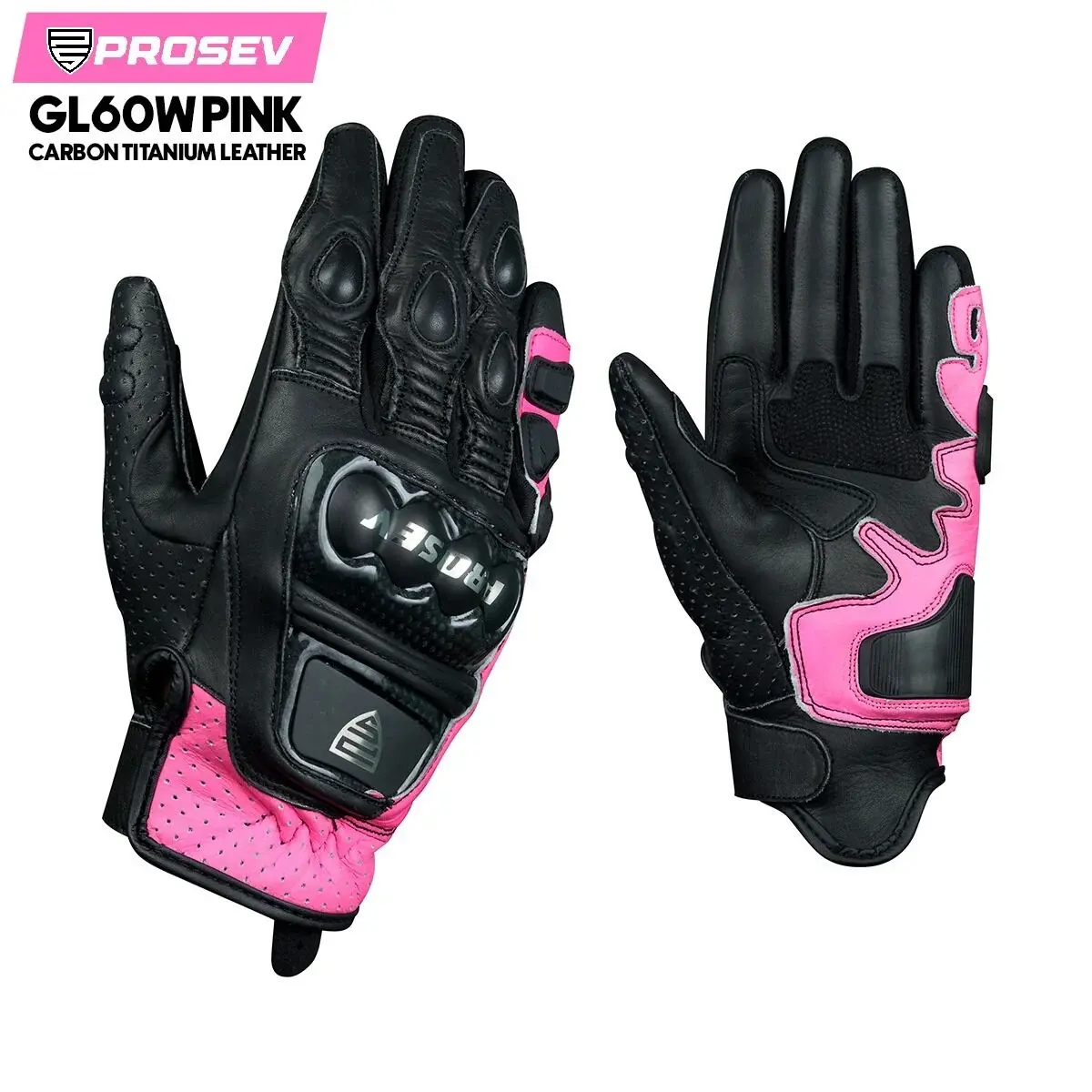 PROSEV GL60 PEMBE BAYAN MOTOSİKLET ELDİVENİ